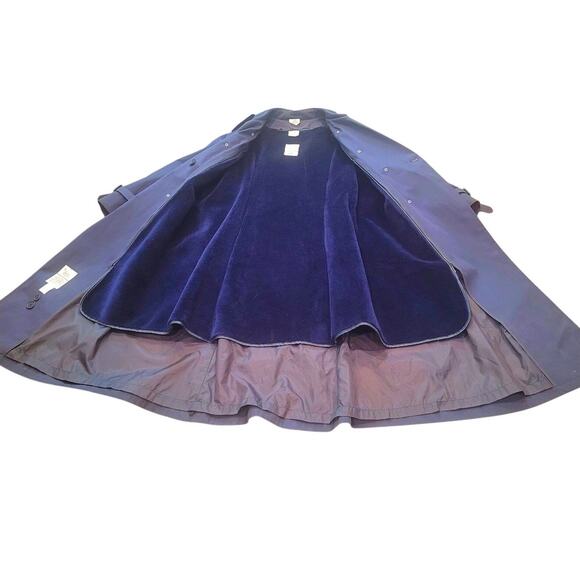 Vintage Navy Women’s Raincoat, 14R, Double-Breasted w/ Belt & Removable Liner - Picture 3 of 6